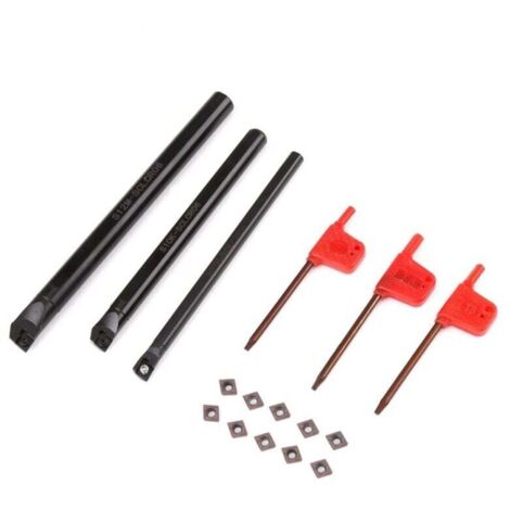 AIPERQ Eosnow SCLCR Tour à aléser Support de barre de tournage interne,10 Inserts CCMT0602, 3Clés de Tour,Accessoire pour tour à métaux