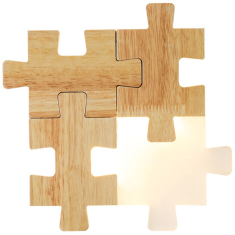Éclairage de la pièce, Applique Murale à Blocs de Construction à LED, luminaires à LED, 12 W, for l'allée du Couloir d'entrée de Chevet(Couleur du bois) (1/3)