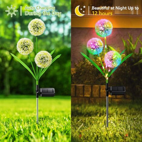 HELESIN Lot De 2 Lampes Solaires Tournesol Pour Jardin - Lumineuses, Étanches IP65, Décoration Extérieure