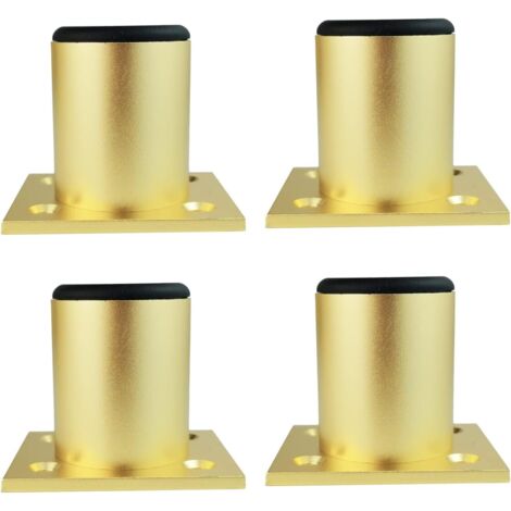 4 Pcs Pieds de Meubles en Alliage d'aluminium Pieds d'armoire Cuisine Canapé Table en Métal Hauteur 150mm Or (1/4)