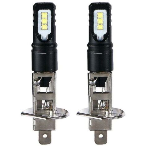 XVX – Lot de 2 ampoules LED H1 6000K 6000lm – Éclairage xénon blanc – Installation facile sans modification – Pour feux diurnes et antibrouillard (1/4)