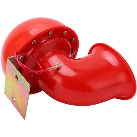 Klaxon Air 150dB Rouge – Klaxon électrique Type Taureau Pour Voiture, Camion, Moto, Bateau 12V