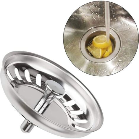 Bonde Evier Cuisine DIYEAH Lot De 2 Couvercles De Trou D'évier En Acier Inoxydable Durables Pour Robinets De Cuisine Bouchon Evier Salle De Bain