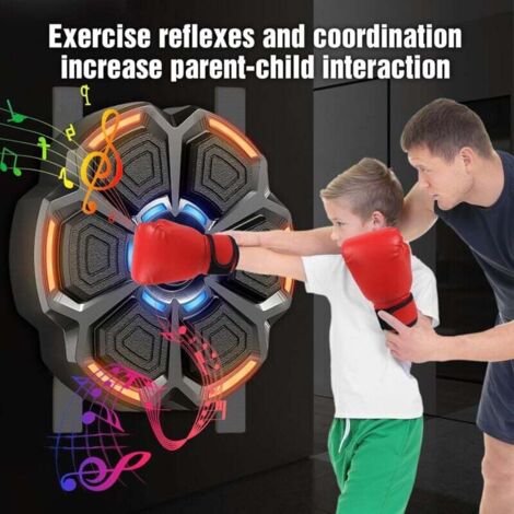 Machine de boxe à musique avec gants de boxe, créativité