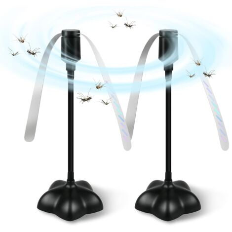 Ventilateur Anti-Mouche, 2 Pièces Répulsif à Pales Extérieur & Intérieur pour Eloigner Les Mouches de la Table, Répellante Moustique Fan pour Maison Dîner, Pique-Nique et Barbecue (1/5)