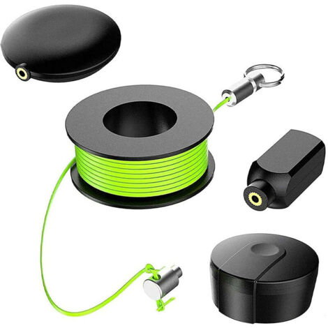 Extractor de alambre magnético, extractor de alambre magnético, enhebrador de aguja magnético, extractor de cable magnético, kit de enhebrado de electricista para el hogar al aire libre (1 juego) cinc