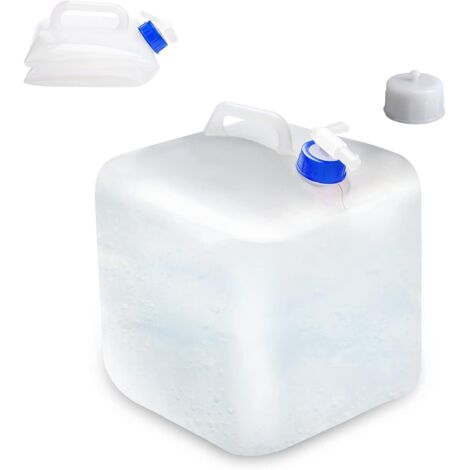 Botella de agua plegable a prueba de fugas de 20 litros Botella de agua plegable con grifo Botella de agua Botella de agua para acampar con grifo a prueba de fugas y asa de transporte Botella de agua