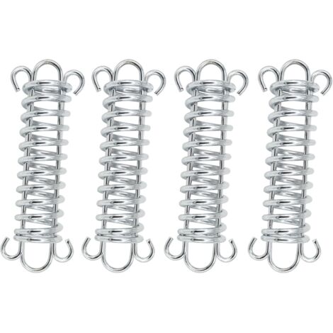 Ressort en Acier pour Auvent Boucles à Ressort pour Tente Tendeur de Corde de Tente D'auvent Convient pour l'escalade de Plage Accessoires de Fixation de Tente de Camping 4 Pièces (1/4)