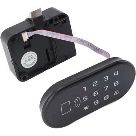 Serrure d'armoire intelligente, 100 codes, serrure biométrique par mot de passe avec USB pour porte, tiroir, armoire, (1/4)