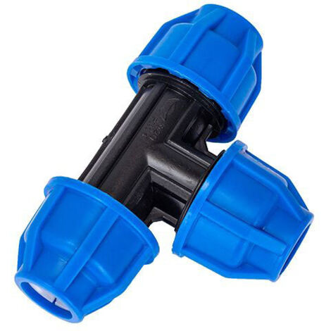 Raccords de tuyaux en T à connexion rapide en plastique PE de 32 mm à 32 mm adaptés aux tuyaux PPR, PE, PVC et autres, accessoires d'arrosage de jardin