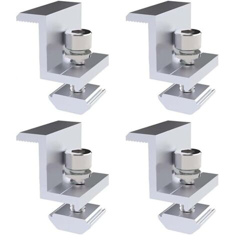 Support de fixation pour panneau solaire, support de fixation pour panneau solaire, argent, style Z, aluminium, large (couleur : 4 pièces 35 mm)