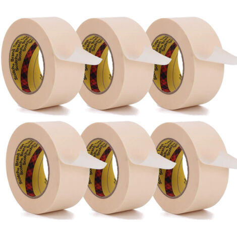 Ruban de Masquage Classic Premium, Promo Pack de 3 Rouleaux, 24 mm x 50m - Pour Peinture et Décoration Intérieure Premium  Ruban 48mm x 45m (1/4)