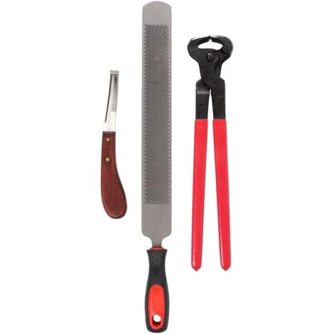 Cisaille de coupe, Cisailles à métaux professionnelles Coupe de sabots de cheval équin maréchaux-ferrants outils durables de couteau de poignée de coupeur Fichier de coupe de sabot de cheval (1/4)
