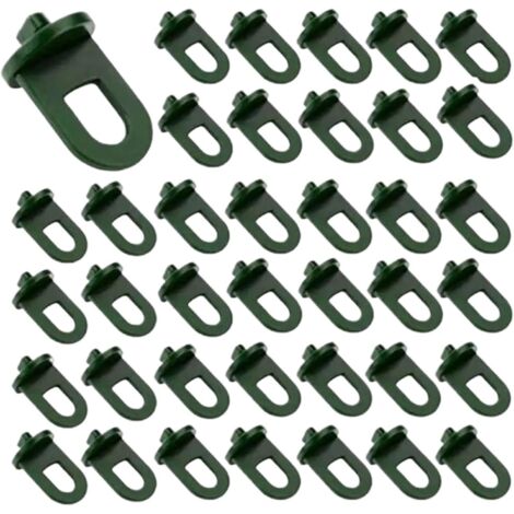 Lot de 50 attaches à clip pour serre, en plastique, pour support de pot de fleurs, fournitures de jardinage (1/4)