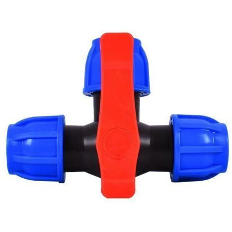 Raccords de tuyauterie à trois voies à connexion rapide en plastique de 32 mm à 32 mm adaptés aux tuyaux PPR, PE, PVC et autres, accessoires d'arrosage de jardin (1/4)