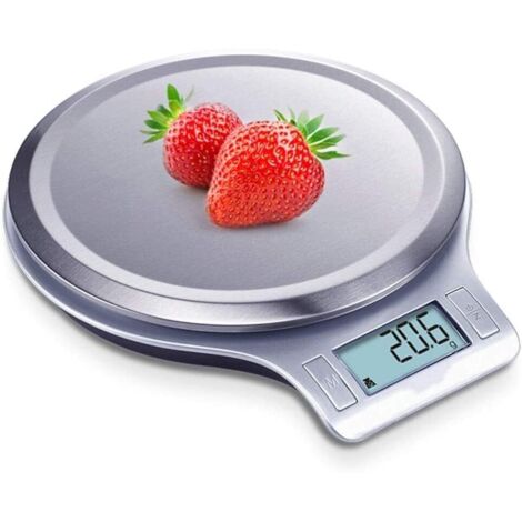 Balance de cuisine électronique en acier inoxydable de haute précision de 0,1 g avec affichage LED, fonctions tare et zéro