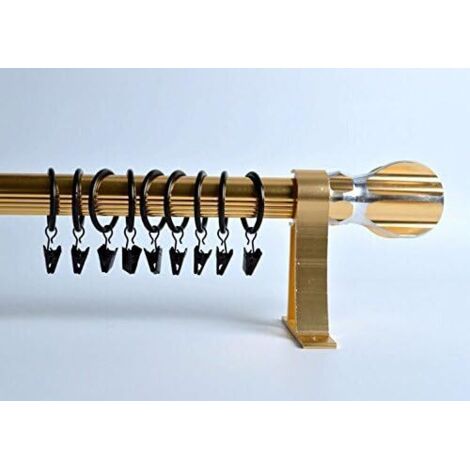 Lot De 30 Clips Pour Rideaux Avec Anneaux 35 Mm - Métal Noir, Usage Multiple, Glisse Facile, Durée 10 Ans+