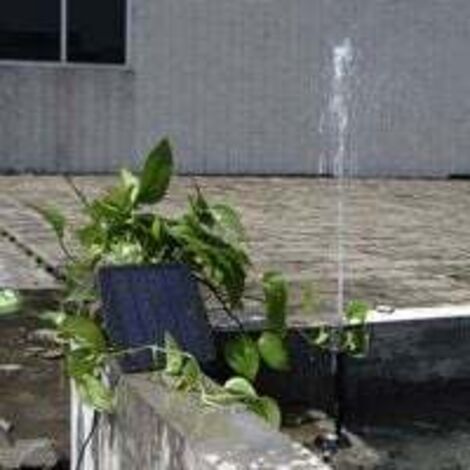 Pompe à Eau Solaire 200L/h - Kit Avec Panneau Solaire 7V/1,2W, 3 Buses - Pour Fontaine, Bassin, Jardin, Sans électricité