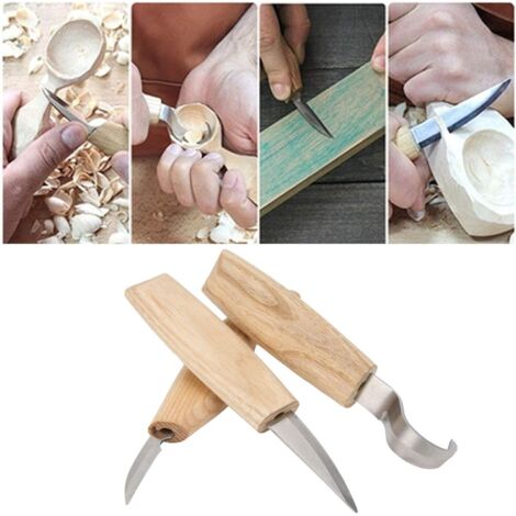 Ciseau à Bois Plat Pour Sculpture – 1 Pièce, Manche Bois, Outil DIY Main
