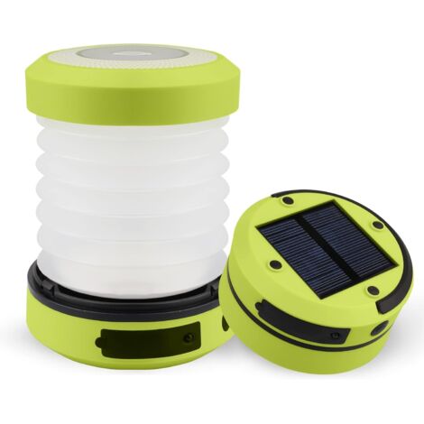 Lampe Solaire Étanche Pliable, Lampe Camping Solaire, Lampe Torche Solaire Rechargeable