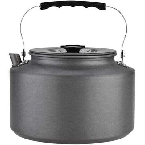 Bouilloire à sifflet de camping 2L Bouilloire en aluminium Théière à induction Bouilloire à thé Bouilloire à thé extérieure avec poignée résistante à la chaleur Ustensiles de cuisine pour barbecue Pêc (1/4)