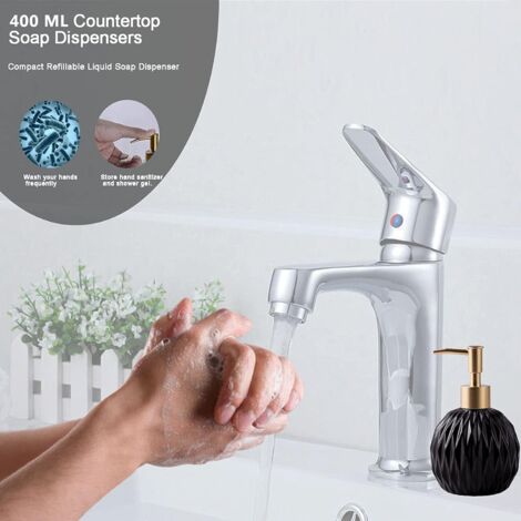 Lot De 4 Accessoires Salle De Bain Hosoncovy Bleu Foncé - Distributeur Savon, Porte-Savon, Tasse Et Support Dentifrice