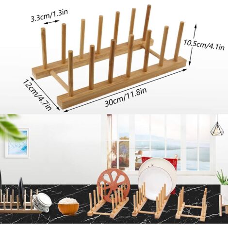 Distributeur D'assiettes En Papier SpaceAid – Bambou 10 Pouces – Sous Armoire