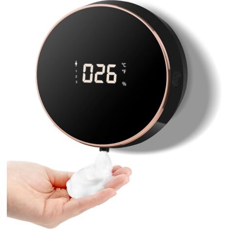 Distributeur de savon automatique, distributeur de savon mural à température non tactile de 300 ml, distributeur de savon pour salle de bain, cuisine, bureau, école