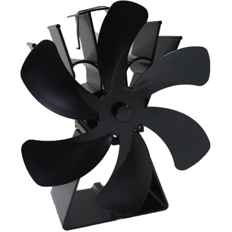 Aiperq Ventilateur de poêle à bois à 6 pales, silencieux, à alimentation thermique, pour poêle à bois/cheminée/poêle à bois (1/5)