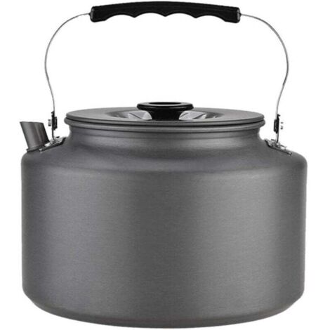 Aiperq Bouilloire à sifflet de camping 2L Bouilloire en aluminium Théière à induction Bouilloire à thé Bouilloire à thé extérieure avec poignée résistante à la chaleur Ustensiles de cuisine pour barbe (1/4)
