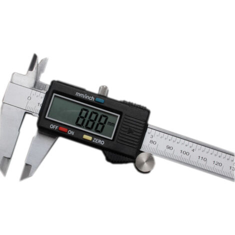 Aiperq Pied a Coulisse, Pied à Coulisse Digital 150mm Acier Inoxydable Grand Écran LCD Précision Réglable 0.01mm, mm/inch conversion, Résiste aux Eclaboussures, Mesure de l'industrie domestique