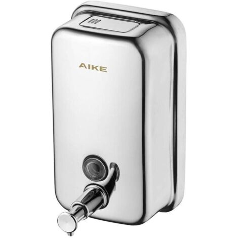 Aiperq  Distributeur de Savon Mural Liquide en Acier Inoxydable, 500 ML pour Salle de Bains et Cuisine