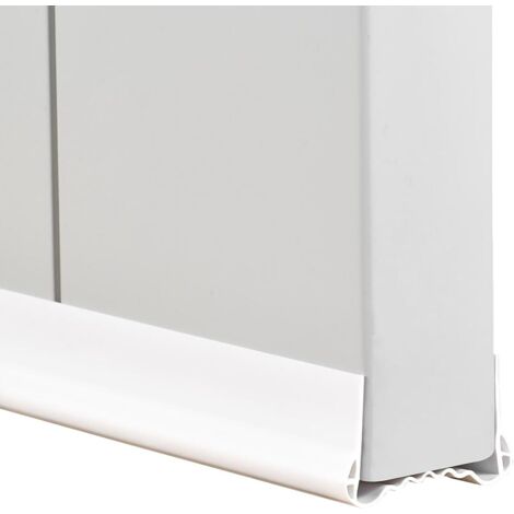 Aiperq Base de porte à double isolation, protection contre les courants d'air froids - joint anti-bruit et anti-poussière pour arrêter l'air froid 1 m (blanc)
