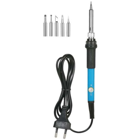 Aiperq Fer à souder à température réglable 60W + 5 pannes à souder, petit standard européen 220V (1/5)