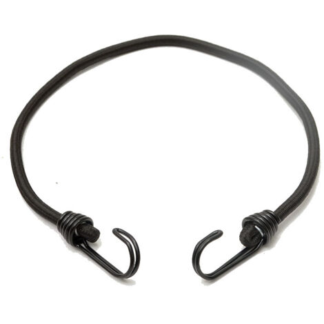 Lot de 10 tendeurs sandows élastiques avec 2 crochets - 60 cm - Noir (1/4)