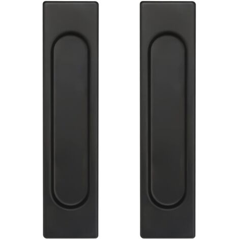 [JAMAIS UTILISÉ]  Poignée Porte Coulissante, Lot de 2 Poignées de Porte Coulissantes Autocollantes d'Aluminium Noir Sans Perforation, Poignée pour Portes de Balcon Portes Coulissantes Tiroir (1/4)