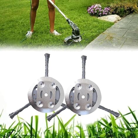 [JAMAIS UTILISÉ]  Tête de Débroussailleuse Universelle, Tête de Débroussailleuse Métallique pour Outil Électrique de Débroussailleuse de Jardin, Tête de Débroussailleuse à Gazon, (2 Pièces 3 Têtes)