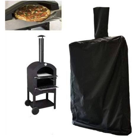 [JAMAIS UTILISÉ]  Aiperq Housse de four à pizza extérieure, housse de protection pour fours de jardin avec cordon, étanche, anti-poussière, noir Oxford 55×65×175Cm (1/5)