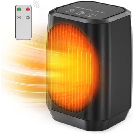 [JAMAIS UTILISÉ]  Aiperq Chauffage électrique Portable Oscillant à 70°,Petit Radiateur en Céramique PTC 1200W Avec 3 Modes,Mini Ventilateur de Chauffage/Refroidisseur pour Bureau,Chambre à Coucher, In (1/2)