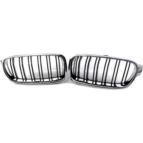 Calandre avant à double barre horizontale compatible avec les BMW Série 3 F30 et F35 (2013-2019).