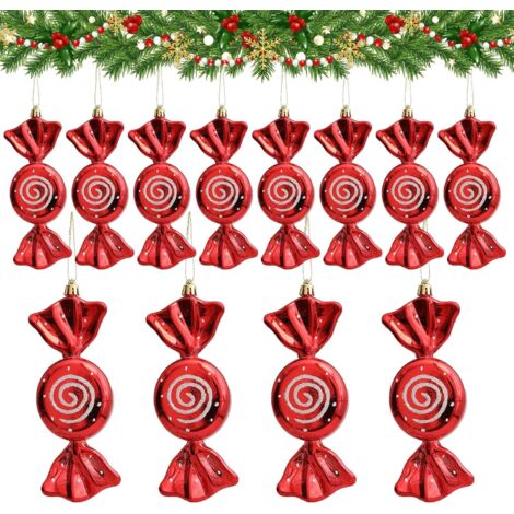 Lot de petites Décorations en bois à suspendre, pommes Sapin