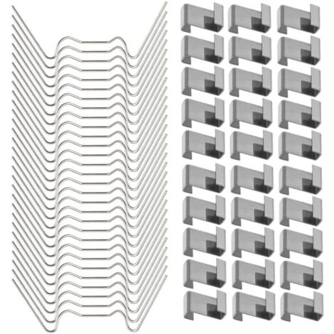 120 Pcs Clips de fixation pour vitre de verre à effet de serre en acier inoxydable (avec 60 clips de fil W pour vitrage en serre et 60 clips de chevauchement en Z pour vitrage de serre) (1/4)