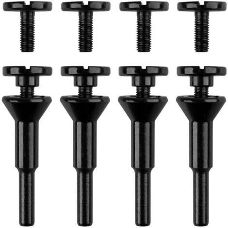 Supporto per mandrino di montaggio per mola da taglio, fori da 3/8" e 1/4", confezione da 4, per smerigliatrice angolare, accessori, punte da trapano (1/4)