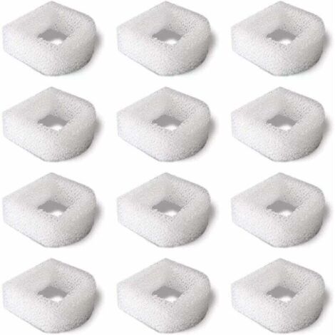 Accessorio filtro in schiuma di ricambio (confezione da 12) per fontanella per animali domestici, cani e gatti - Compatibile con fontanelle in ceramica e fontanelle in acciaio Drinkwell 360