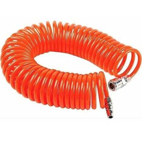 Tubo flessibile per aria compressa , tubo flessibile a spirale in poliuretano di alta qualità, inserimento ottimizzato dell'aria compressa, connettore a innesto, tubo flessibile a spirale con a (1/4)