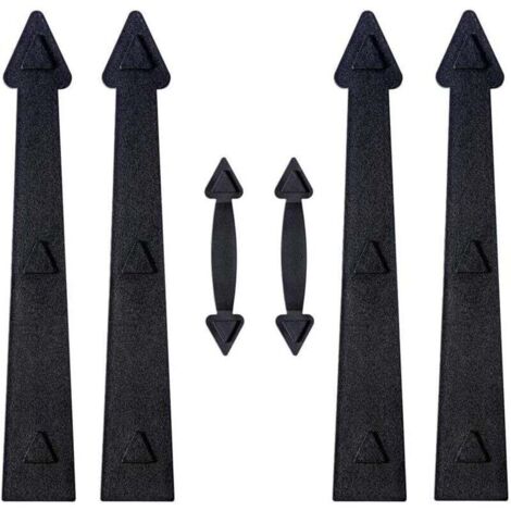 Kit di ferramenta decorativa per porta da garage magnetica, cerniere e maniglie decorative, nero (1/4)