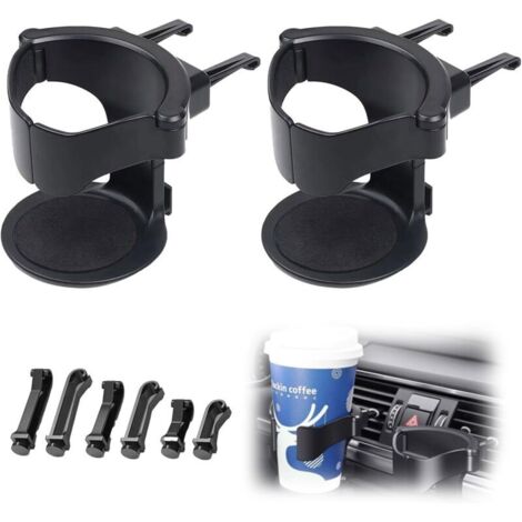 Deux porte-gobelets de voiture, fixation réglable sur la grille d'aération, porte-gobelet à café, porte-boisson et porte-gobelet à café.