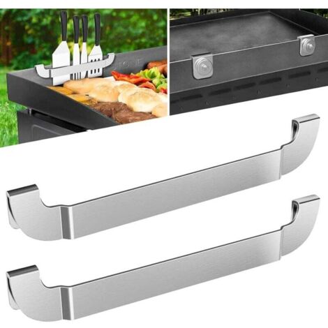 Support magnétique pour spatule de 25 cm, support pour ustensiles de barbecue en acier inoxydable, accessoires pour poêle à griller Blackstone (lot de 2) (1/4)