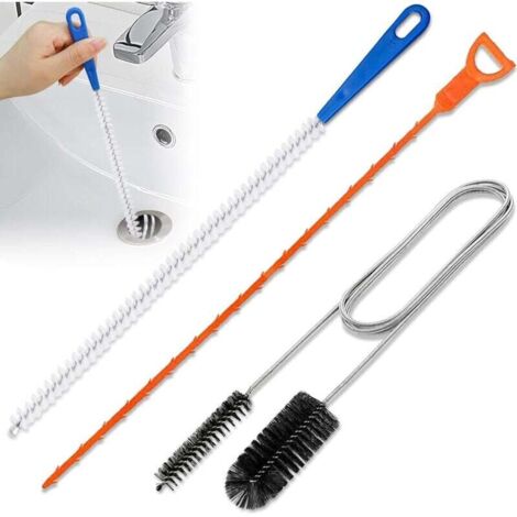 Lot de 3 déboucheurs, déboucheur de toilettes professionnel, brosse de débouchage réutilisable (1/4)