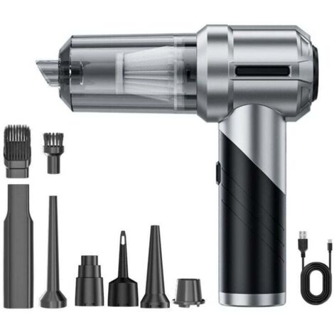 Aspirateur portatif sans fil 15 000 Pa, mini aspirateur de voiture 3 en 1 avec moteur sans balais, idéal pour les voitures, les maisons et les cuisines. (1/4)
